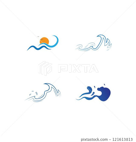Water Wave Icon Logo Water Wave Icon Logo 121613813