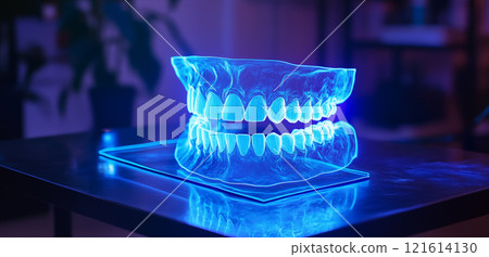 3D全息影像的牙齿口腔器官图片 121614130