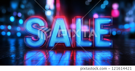 3D全息影像的促销字体SALE图片 121614421
