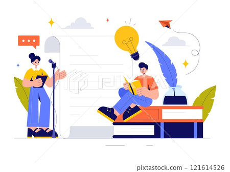 Rhetoric or Elocution School Class Illustration Featuring Hand Gestures, Voice Training, and Speech Improvement for Persuasion Skills Development Rhetoric or Elocution School Class Illustration Featuring Hand Gestures, Voice Training, and Speech Improvement for Persuasion Skills Development 121614526