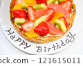 水果派的生日盤，俯視圖 121615011