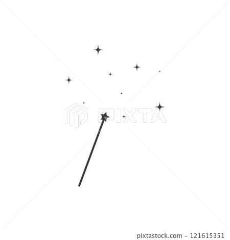 magician stick wizard icon logo vector magician stick wizard icon logo vector 121615351