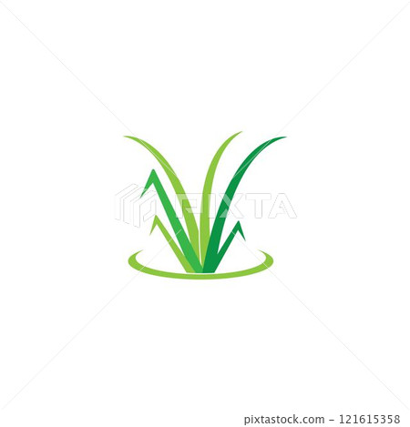 Grass logo vector Grass logo vector 121615358