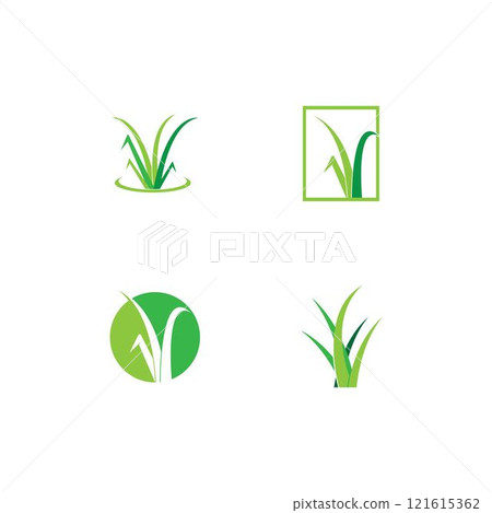 Grass logo vector 121615362