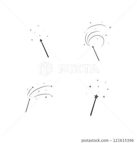magician stick wizard icon logo vector 121615396