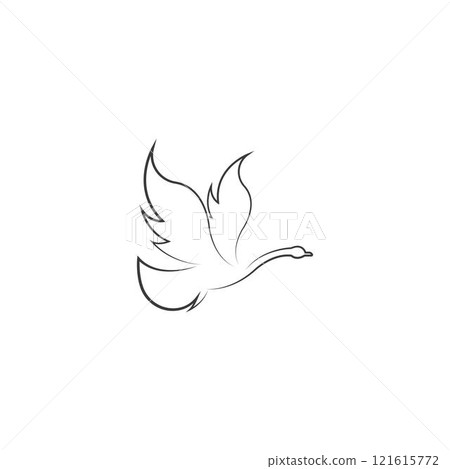 Swan logo Template vector Swan logo Template vector 121615772