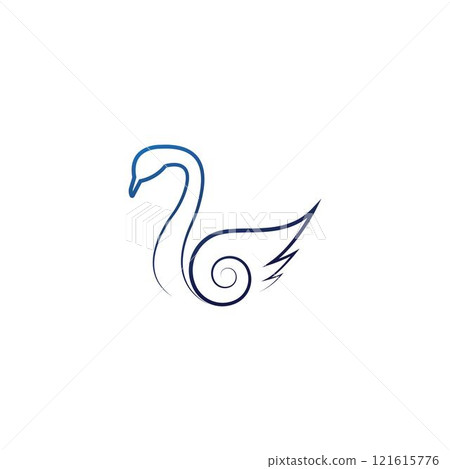 Swan logo Template vector Swan logo Template vector 121615776
