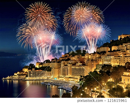 摩納哥港與煙火-2 121615961