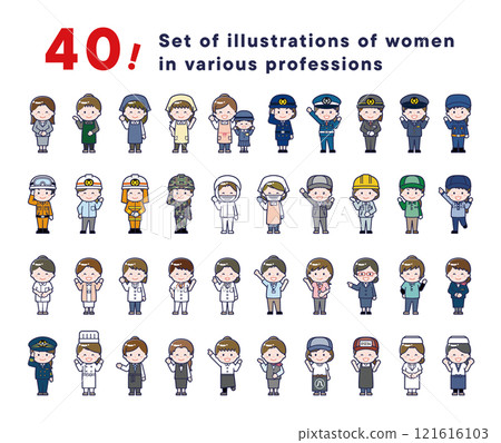40名來自不同職業的女性 121616103