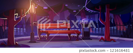 Nighttime park scene 121616481