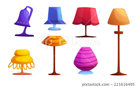Home lamps set isolated on white background 121616495