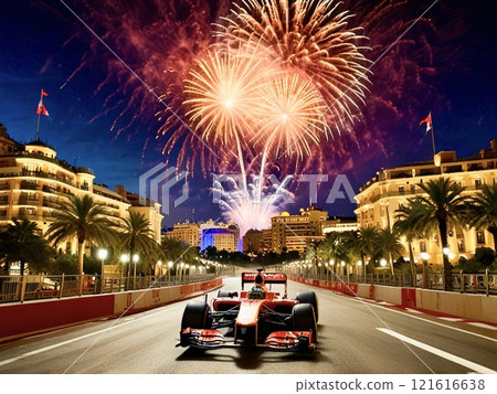 F1 cars and fireworks in Monaco - 5 121616638