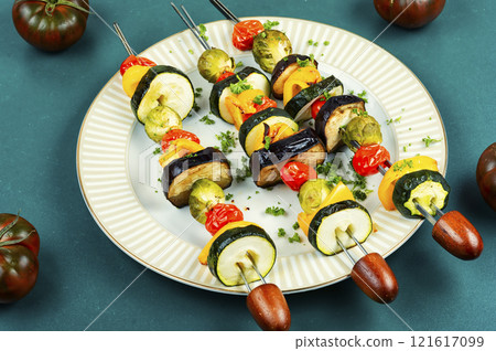 Roasted Vegan skewers. 121617099