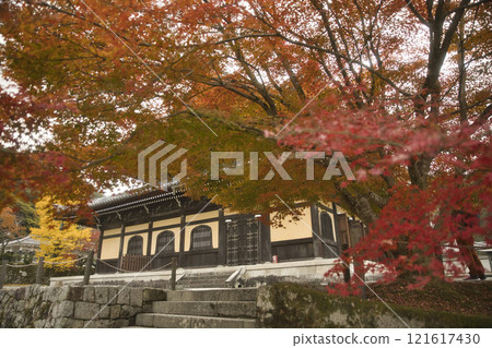 南禪寺、靜謐的秋色樹木和18號殿 南禪寺、靜謐的秋色樹木和18號殿 121617430