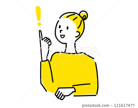 Illustration of an inspired woman 121617477