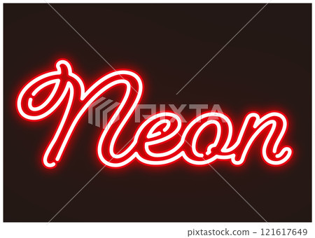 Retro red neon letter design Retro red neon letter design 121617649