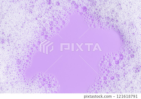 Texture of white foam. Cleansing mousse for the face or bath foam or washing powder. Copy space Texture of white foam. Cleansing mousse for the face or bath foam or washing powder. Copy space 121618791