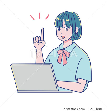 Girls using computer 121618868