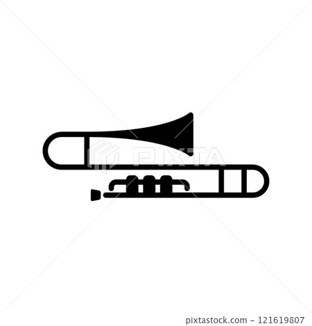 Trombone Icon or Illustration Trombone Icon or Illustration 121619807