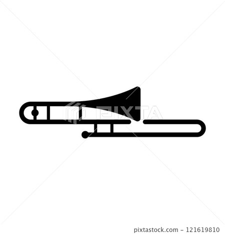 Trombone Icon or Illustration 121619810