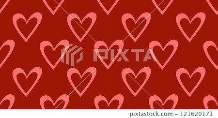 Cute hand drawn hearts seamless pattern 121620171