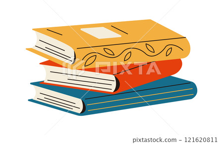 Vintage folios pile in store flat color vector objects Vintage folios pile in store flat color vector objects 121620811
