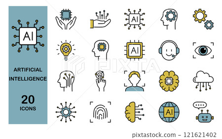 AI/人工智慧圖示設定顏色 121621402