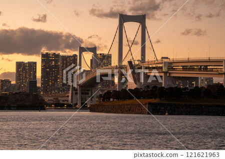 Purple cityscape at dusk Purple cityscape at dusk 121621963