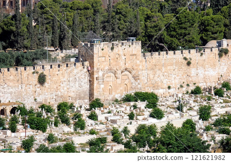 The Eastern Wall of the Old City of Jerusalem and the Golden Gate 121621982