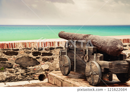 Old cannon at Sohail castle in Fuengirola, Spain 121622084