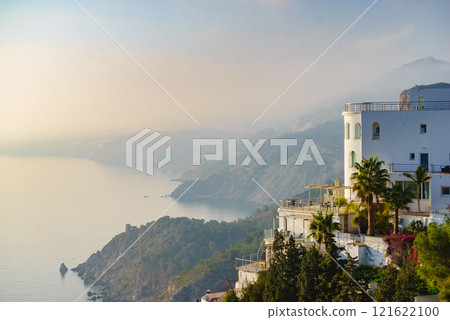 Sea landscape, cliff coast in Andalusia Spain 121622100