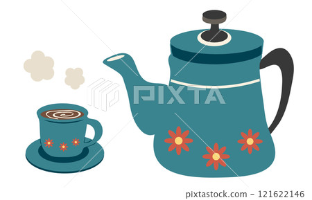 Retro style coffee and pot set Retro style coffee and pot set 121622146