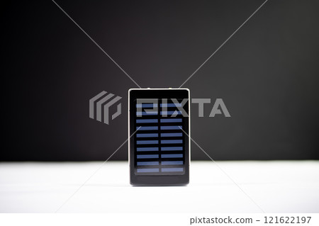 mobile power bank on black background, mobile powerbank charger mobile power bank on black background, mobile powerbank charger 121622197