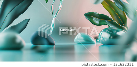 Modern Coming Soon Banner for Health and Wellness Brand with Organic Shapes Modern Coming Soon Banner for Health and Wellness Brand with Organic Shapes 121622331