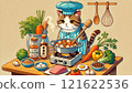 cat cooking 121622536
