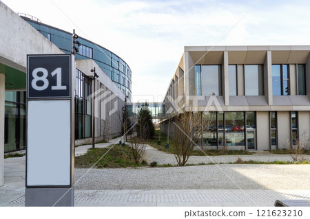 Modern hospital building in Herlev, Denmark. 121623210