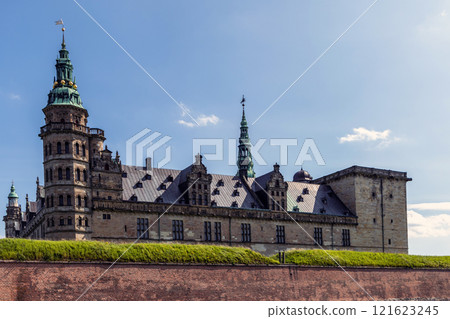 Beautiful Kronborg castle Elsinore city in Denmark Beautiful Kronborg castle Elsinore city in Denmark 121623245