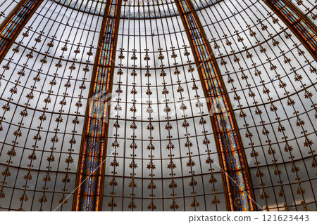 An Intricate and Stunning Stained Glass Dome Design. Galeries Lafayette Paris, France 121623443