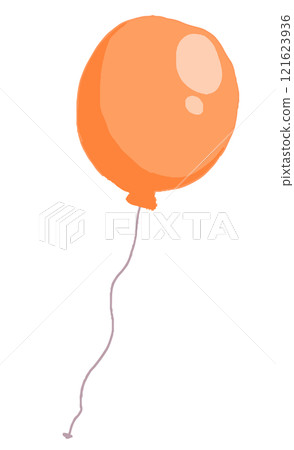 Hand drawn orange balloon illustration 121623936
