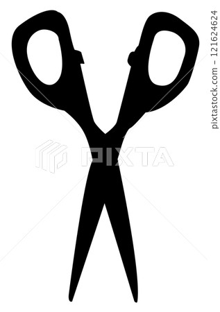 Open scissors silhouette illustration 2 121624624