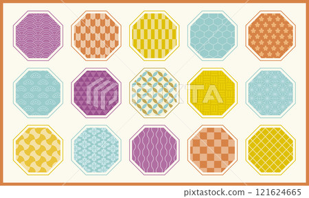 Octagonal Japanese pattern 121624665