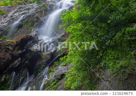 Klong Lan Waterfall is one of the most beautiful and grand waterfalls in Thailand. Below it is a large pool where you can swim. It is located in Khlong Lan Waterfall National Park, Kamphaeng Phet 121624673