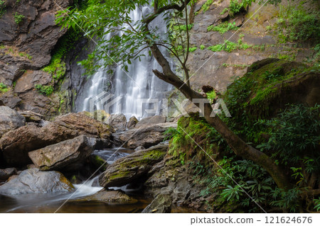 Klong Lan Waterfall is one of the most beautiful and grand waterfalls in Thailand. Below it is a large pool where you can swim. It is located in Khlong Lan Waterfall National Park, Kamphaeng Phet 121624676