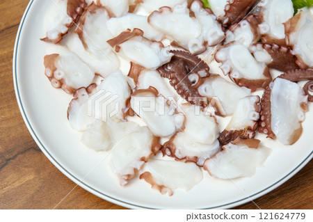 Korean food. boiled octopus sashimi Korean food. boiled octopus sashimi 121624779