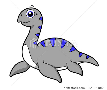 Cute illustration of a Loch Ness Monster. Cute illustration of a Loch Ness Monster. 121624865