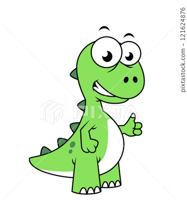 Cute illustration of Tyrannosaurus Rex. 121624876