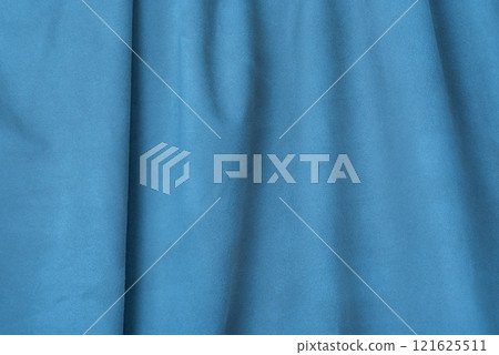 Blue suede background. Texture of suede leather dyed in light blue. 121625511