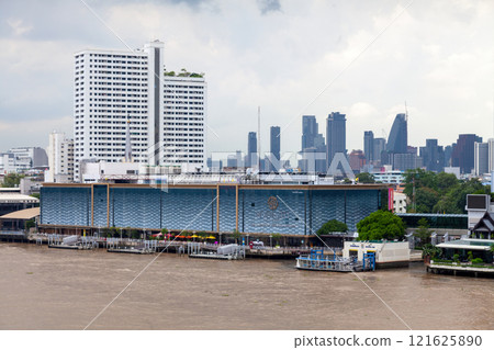 River City Shopping Complex alongside the Chao Phraya River in Bangkok 121625890