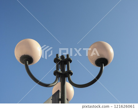 street lamp over blue sky street lamp over blue sky 121626061