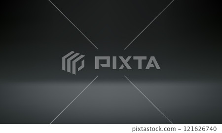Black Aesthetic Minimalist Empty Photo Studio Room. Abstract Gradient Background 3d Blank Scene. Vector Illustration 121626740